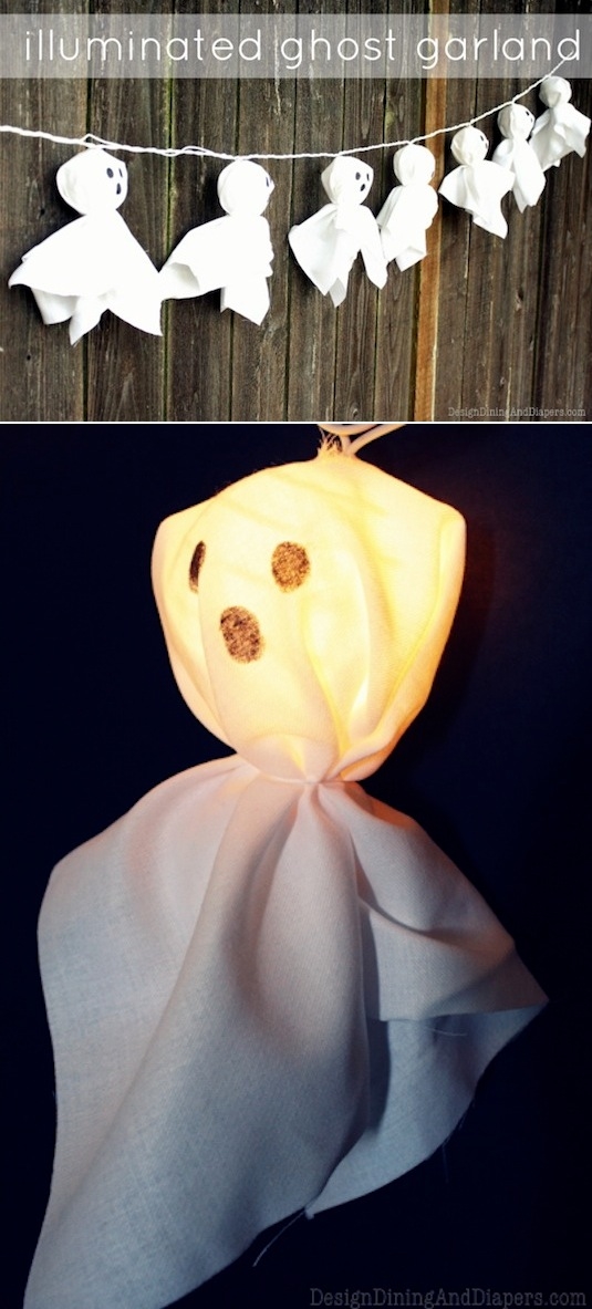 Illuminated ghost garland