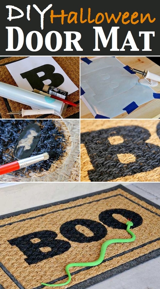 DIY Halloween door mat