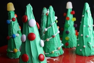 Christmas tree ice cream cones Christmas tree ice cream cones