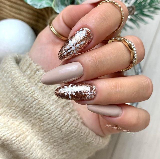 Sparkling Gold Beige Nails Pictures, Photos, and Images for Facebook, Tumblr, Pinterest, and Twitter