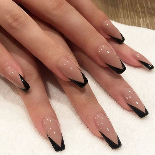 Chic Tan And Black Nails Pictures, Photos, and Images for Facebook, Tumblr, Pinterest, and Twitter