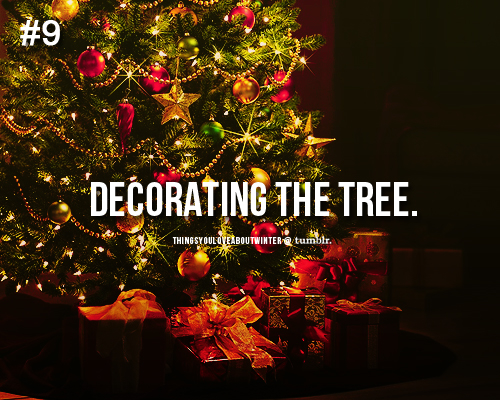 Decorating the tree Decorating the tree