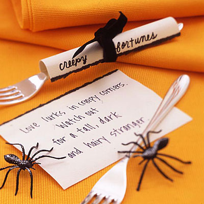 Creepy fortune scrolls