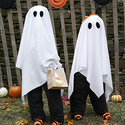 Ghostly trick or treaters Ghostly trick or treaters