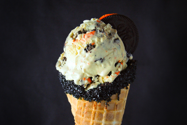 Halloween cookies and ice cream
