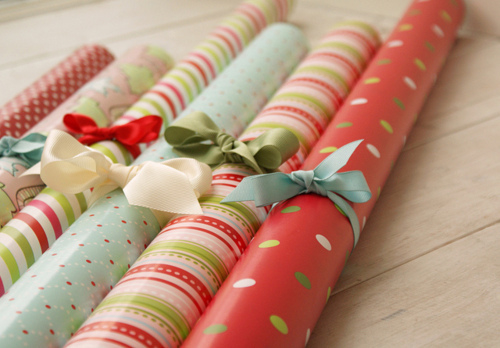 Bow wrapped gift wrap Bow wrapped gift wrap