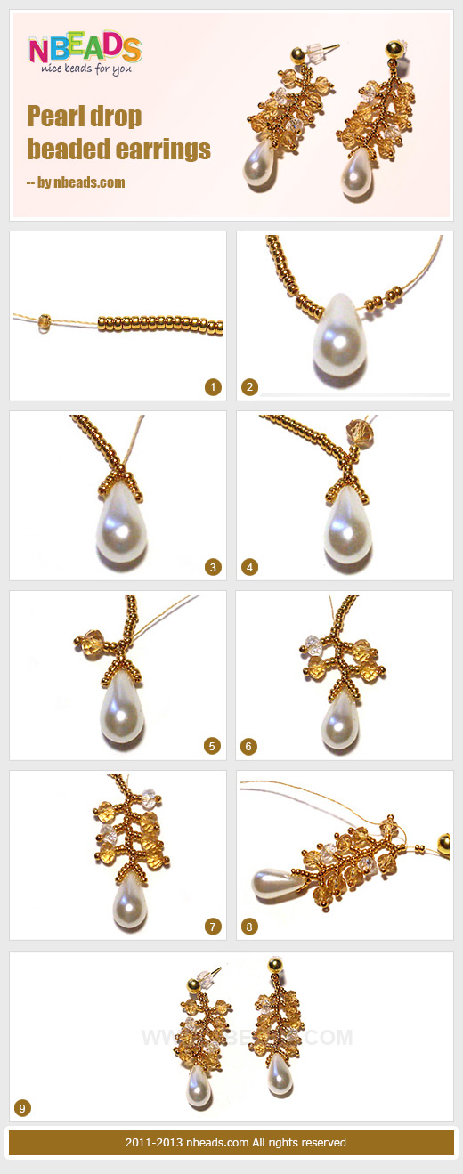 Pearl Drop Beaded Earrings Pearl Drop Beaded Earrings