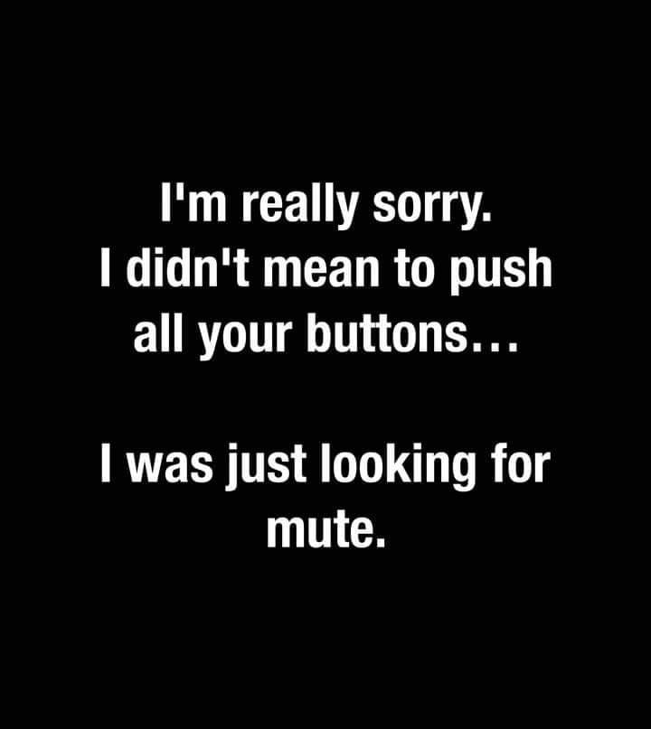 I'm Really Sorry. I Didn't Mean To Push All Your Buttons...I Was Just ...