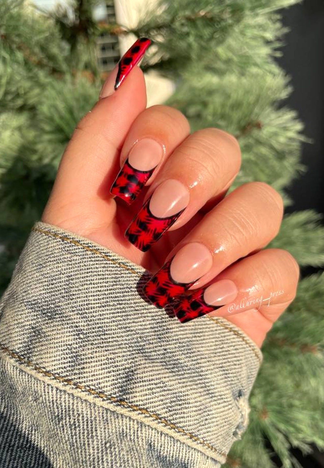Red French Plaid Nails Pictures, Photos, and Images for Facebook, Tumblr, Pinterest, and Twitter