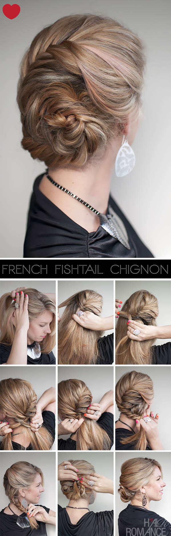DIY French Fishtail Chignon DIY French Fishtail Chignon