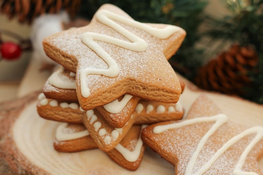 Gingerbread Star Cookies With Icing Pictures, Photos, and Images for ...