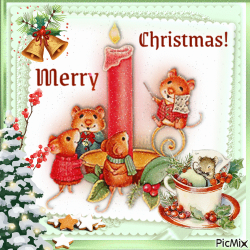 Christmas Mice Merry Christmas Gif Pictures, Photos, and Images for