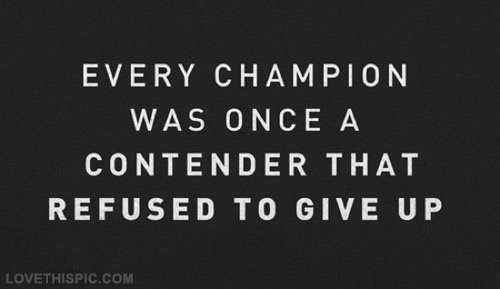 Even champion was on a contender Even champion was on a contender