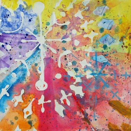 Snowflake watercolor art Snowflake watercolor art