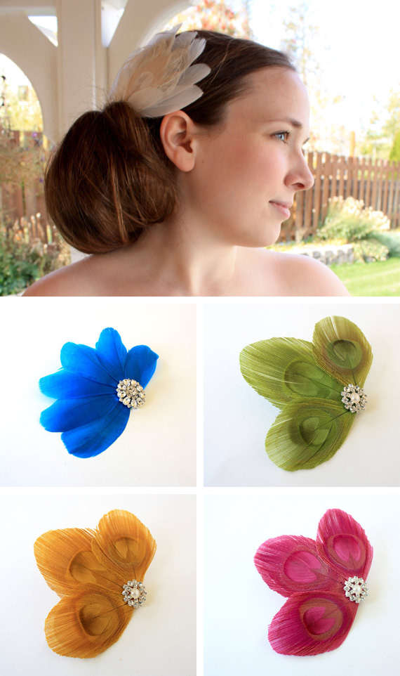 Hair feather clips Hair feather clips