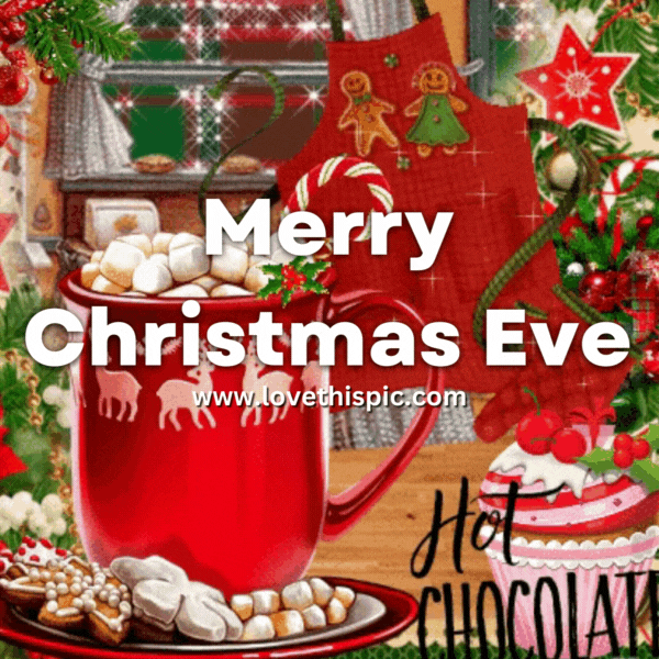 Hot Cocoa And Marshmallows Merry Christmas Eve Pictures, Photos, and