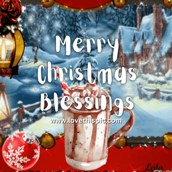 Peppermint Hot Chocolate Merry Christmas Blessing Pictures, Photos, and