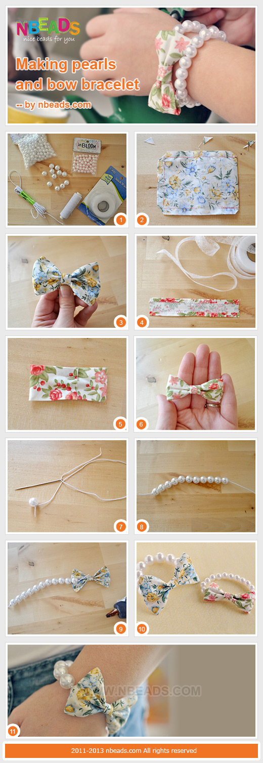 Making Pearls And Bow Bracelet Making Pearls And Bow Bracelet