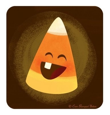 Smiling candy corn Smiling candy corn