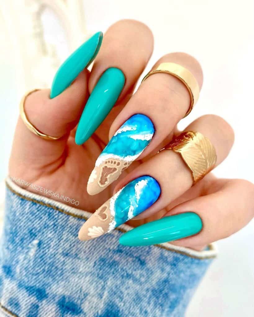 Beachy Vibe Nails Pictures, Photos, and Images for Facebook, Tumblr