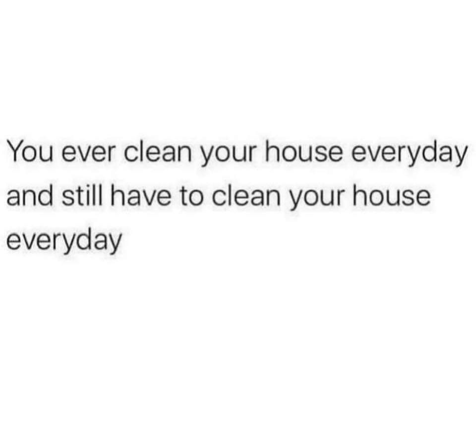 You Ever Clean Your House Everyday And Still Have To Clean Your House