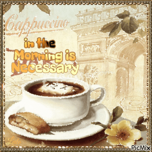 Cappuccino In The Morning Is Necessary Pictures, Photos, and Images for