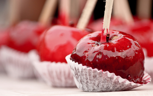 Red candy apples