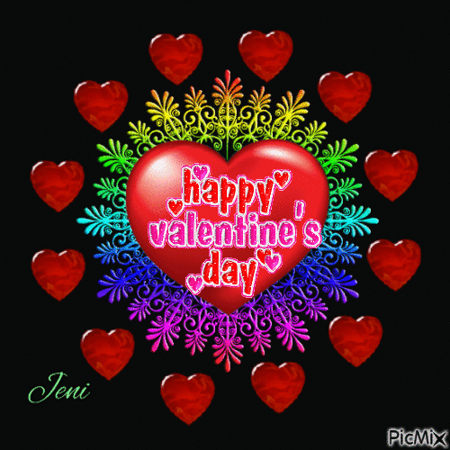 Rotating Hearts Happy Valentine's Day Gif Pictures, Photos, and Images