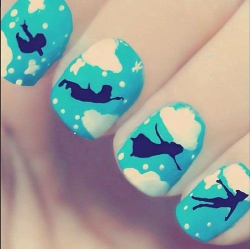 Peter Pan nail art Peter Pan nail art