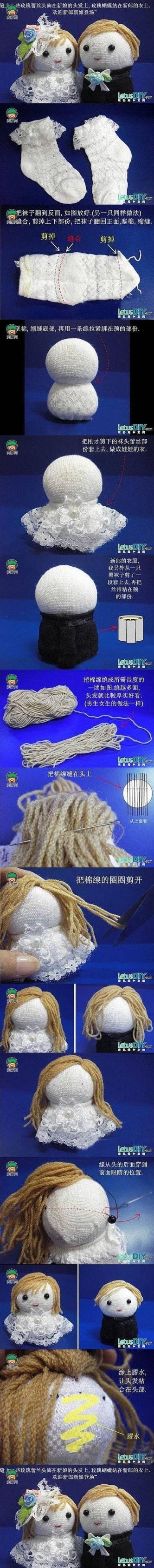 DIY Sock Groom and Bride