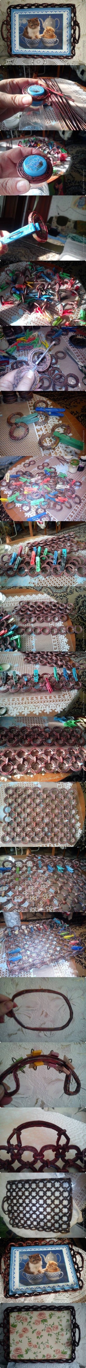 DIY Newspaper Weaving Tray