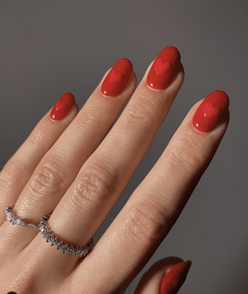 Subtle Heart Nails In Red Pictures, Photos, and Images for Facebook