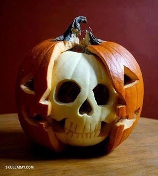 Jack o lantern skull