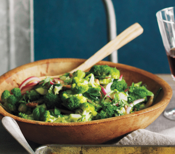Broccoli and mushroom salad