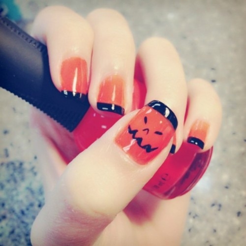 Pumpkin nails Pumpkin nails