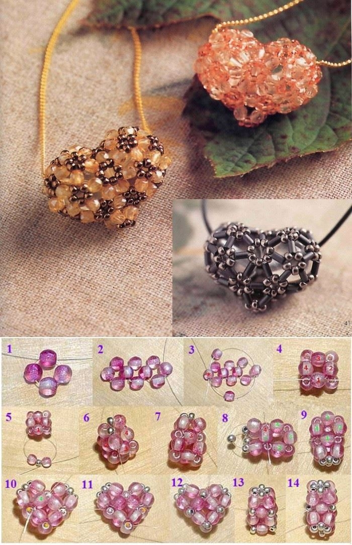 DIY Beaded Heart DIY Beaded Heart