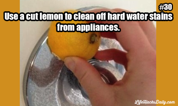 Clean Hard Water Stains with Lemons