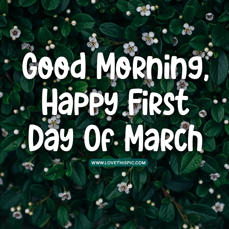 Good Morning, Happy First Day Of March Pictures, Photos, and Images for Facebook, Tumblr