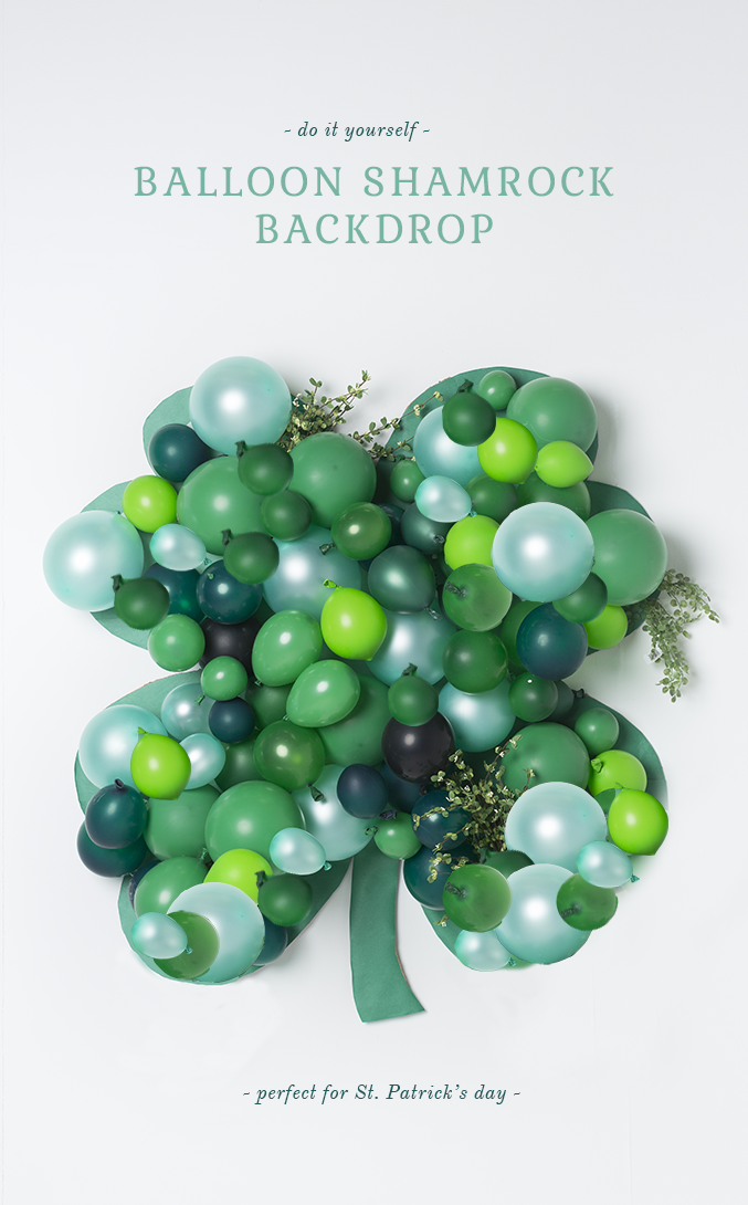 Balloon Shamrock Backdrop (DIY) Pictures, Photos, and Images for