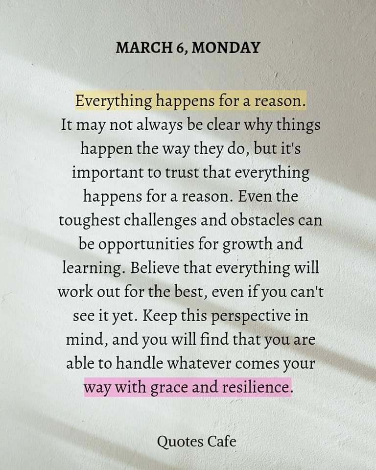 March 6 Everything Happens For A Reason. Pictures, Photos, and Images