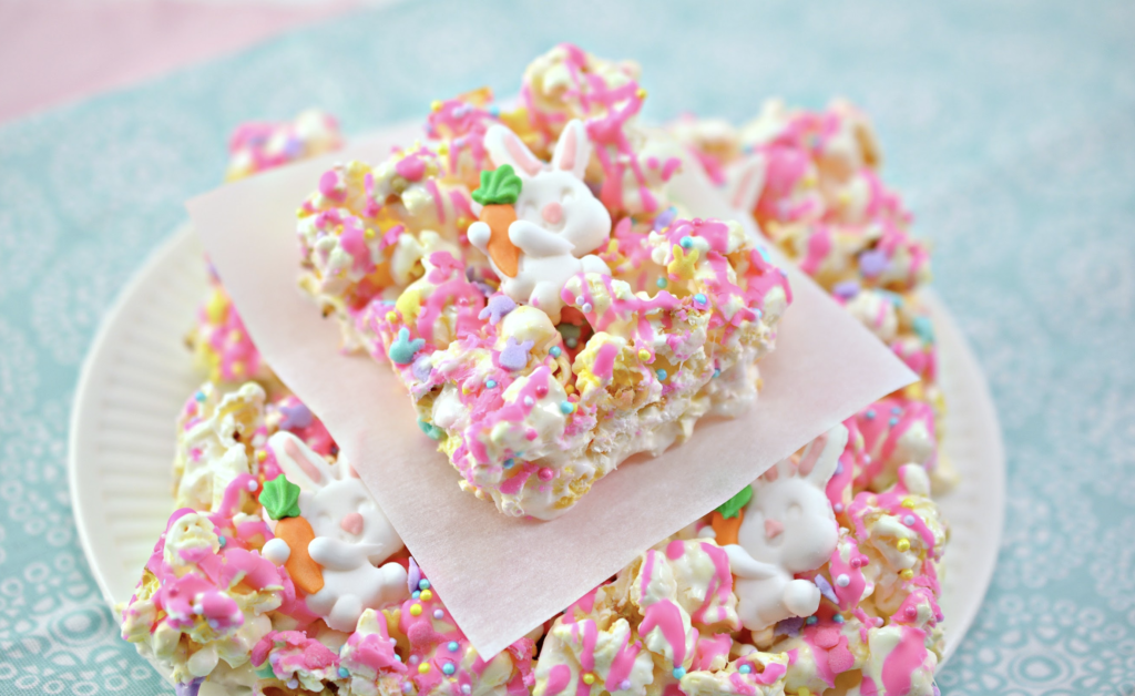 Easter Bunny Marshmallow Popcorn Bars Pictures, Photos, and Images for