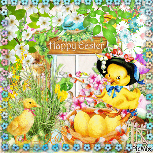 Yellow Duck Happy Easter Gif Pictures, Photos, and Images for Facebook