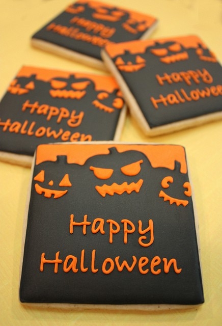 Happy Halloween Square Cookies Happy Halloween Square Cookies
