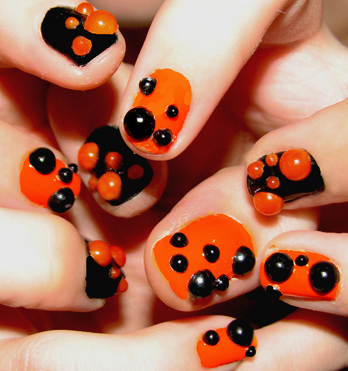 Large studded halloween nails