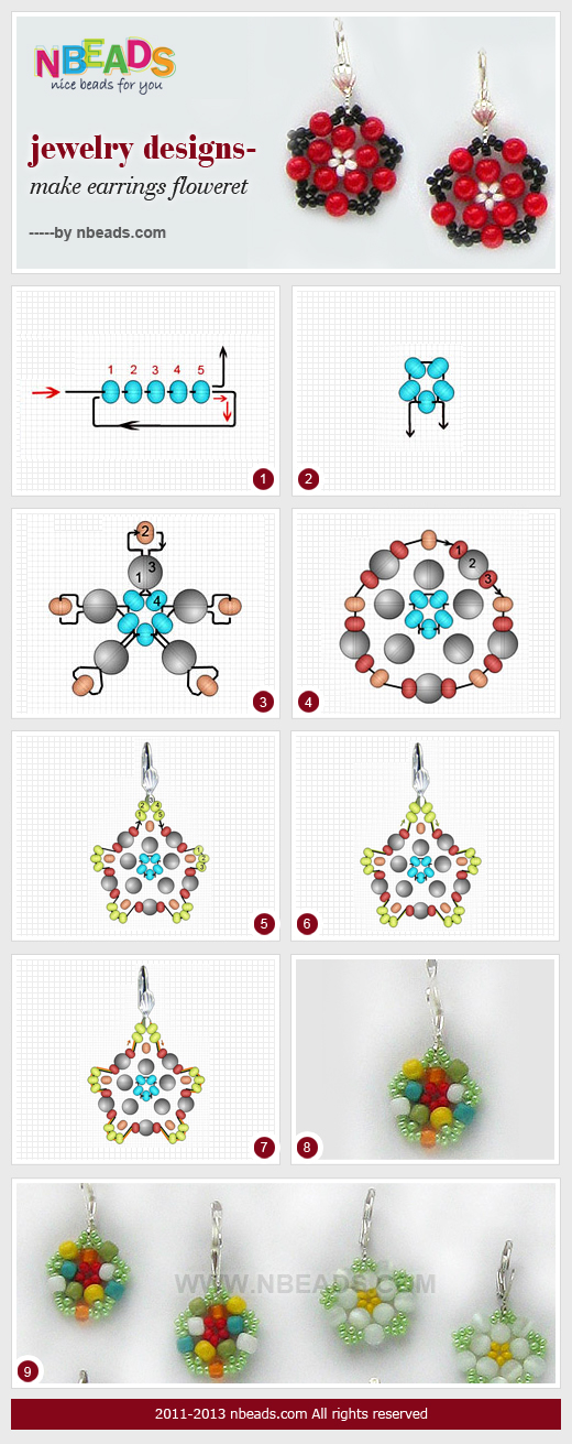 Jewelry Designs - Make Earrings Floweret