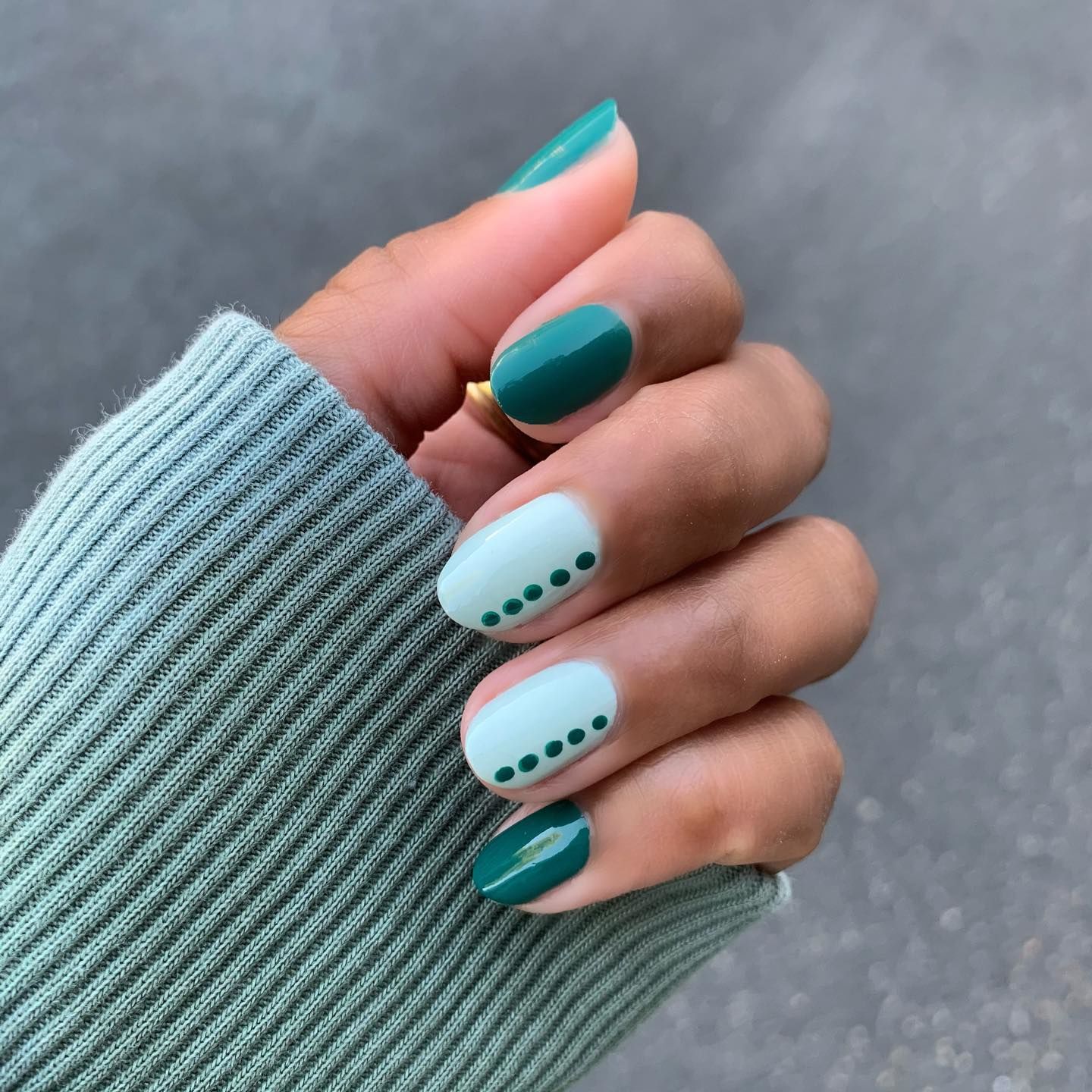 A Touch Of Polka Dots With Green Nails Pictures, Photos, and Images for Facebook, Tumblr