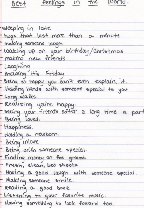 Best feelings in the world