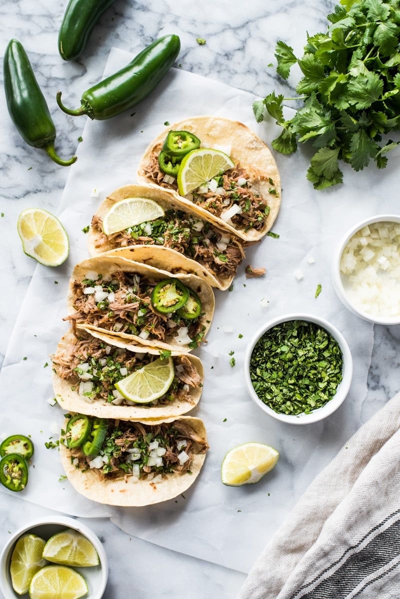DIY Mexican Slow Cooker Pork Carnitas Tacos Pictures, Photos, and