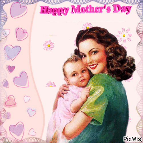 Mom & Baby Happy Mother's Day Gif Pictures, Photos, and Images for