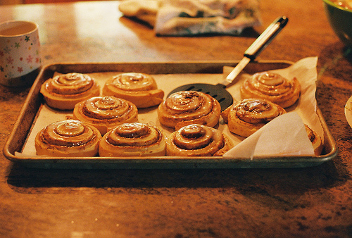 Batch of cinnamon rolls